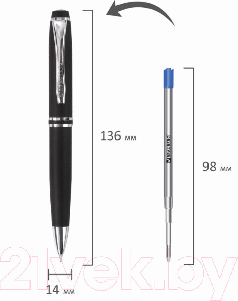 Изображение товара Набор канцелярский Brauberg Duetto / 143478 (2шт, синий)