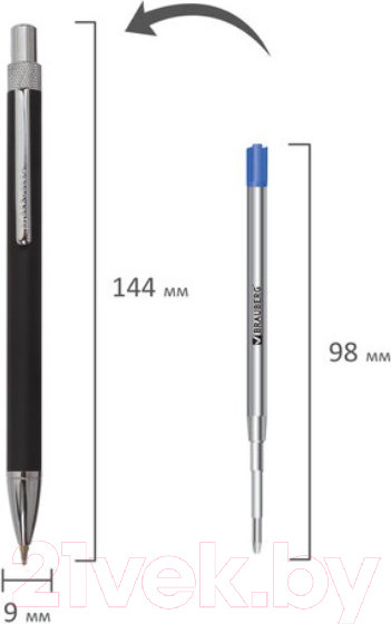 Изображение товара Ручка шариковая Brauberg Allegro / 143491 (синий)