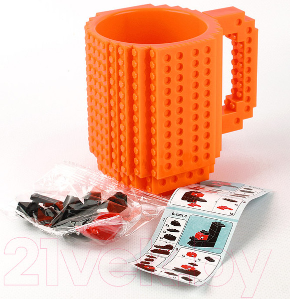 Изображение товара Кружка Darvish Конструктор / DV-H-1295-2 (400мл, оранжевый)