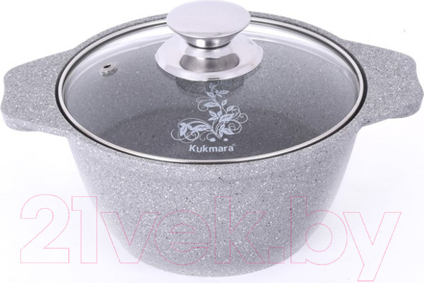 Изображение товара Кастрюля Kukmara кмс12а (светлый мрамор)
