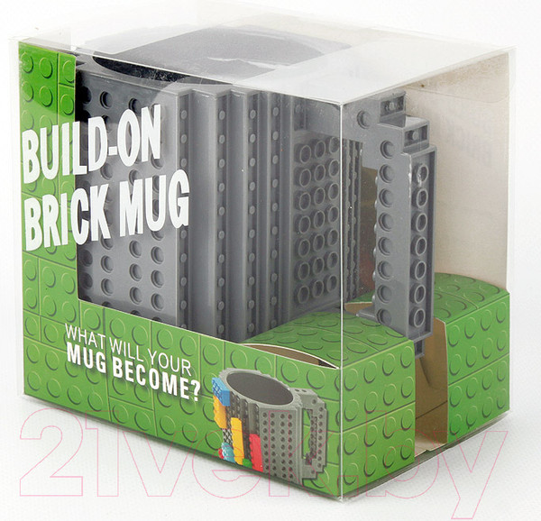 Изображение товара Кружка Darvish Конструктор / DV-H-1295-6 (400мл, серый)