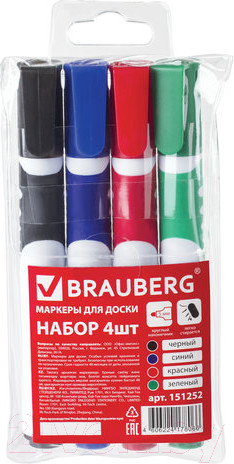 Изображение товара Набор маркеров Brauberg Soft / 151252 (4шт)