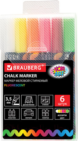 Изображение товара Маркер специальный Brauberg Pop-Art / 151526 (6шт)