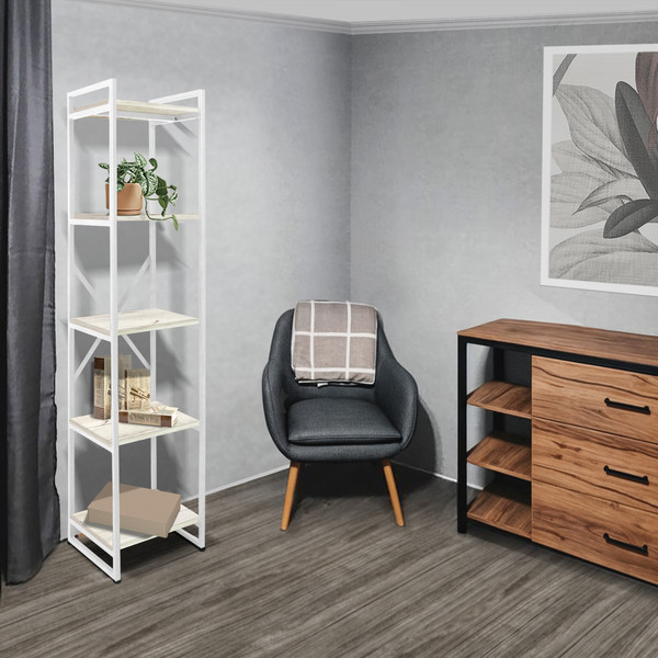 Изображение товара Стеллаж Millwood Neo Loft СН-2 Л (дуб белый Craft/металл белый)