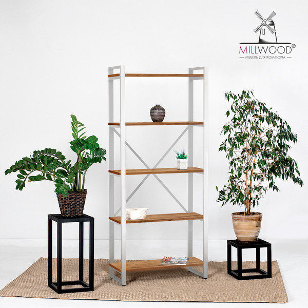 Изображение товара Стеллаж Millwood Neo Loft СН-3 Л (дуб табачный Craft/металл белый)