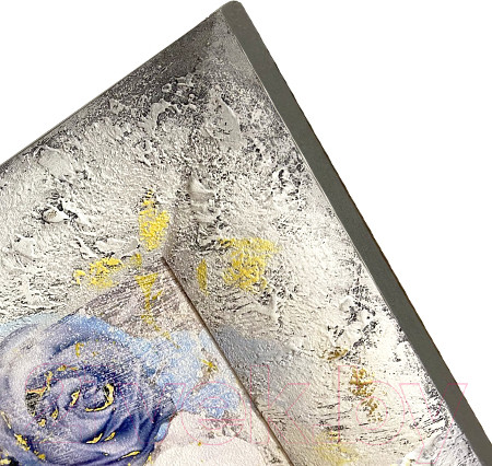 Изображение товара Картина Декарт Абстракция белые и синие розы-1 8Л3050 (в раме)