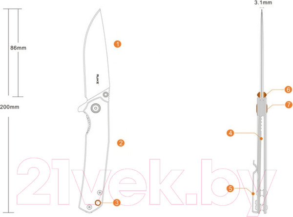 Изображение товара Нож туристический Ruike P801-SB