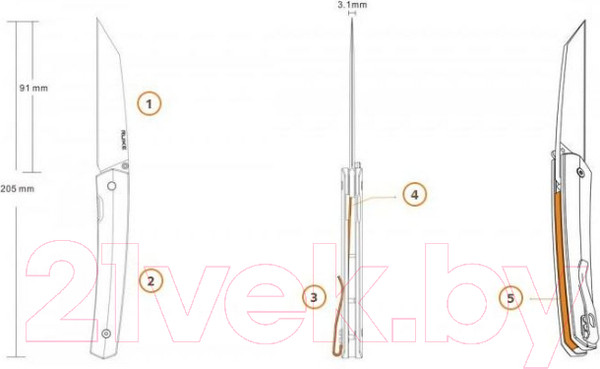 Изображение товара Нож складной Ruike Fang / P865-B