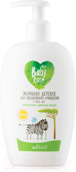Изображение товара Мыло жидкое детское Belita Baby Care для ежедневного очищения с 3-х лет (260мл)
