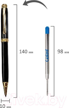 Изображение товара Ручка шариковая имиджевая Galant Black / 140405 (синий)