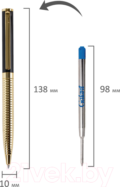 Изображение товара Ручка шариковая имиджевая Galant Black Melbourne / 141356 (синий)