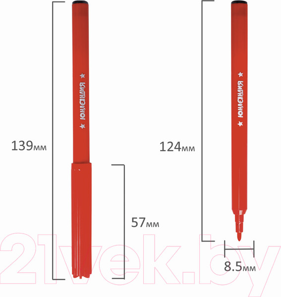 Изображение товара Фломастеры Юнландия Уроки рисования / 151418 (24шт)