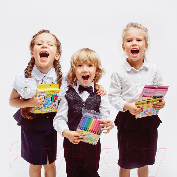 Изображение товара Фломастеры Юнландия Уроки рисования / 151418 (24шт)