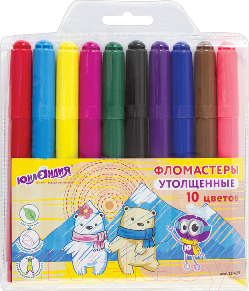 Изображение товара Фломастеры Юнландия Юнландик в Арктике / 151429 (10шт)