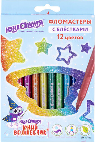 Изображение товара Фломастеры Юнландия Юный волшебник / 151650 (12шт)
