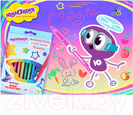 Изображение товара Фломастеры Юнландия Юный волшебник / 151650 (12шт)