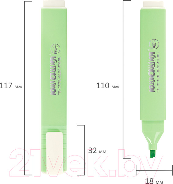 Изображение товара Текстовыделитель Юнландия Pastel / 151718 (12шт)