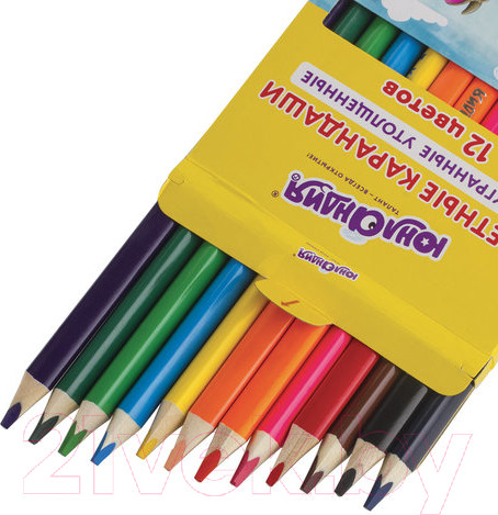 Изображение товара Набор цветных карандашей Юнландия Сказочный мир / 181370 (12цв)