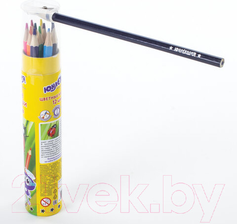 Изображение товара Набор цветных карандашей Юнландия Мир животных / 181374 (12цв)