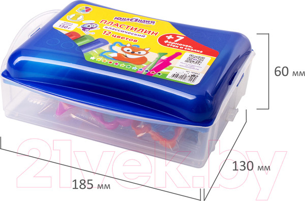 Изображение товара Набор для лепки Юнландия 105863 (12цв)