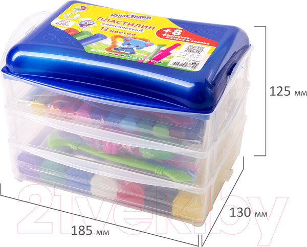 Изображение товара Набор для лепки Юнландия 105866 (12цв)