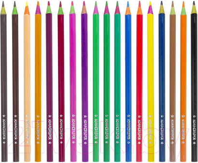 Изображение товара Набор цветных карандашей Юнландия Карнавал / 181685 (18цв)