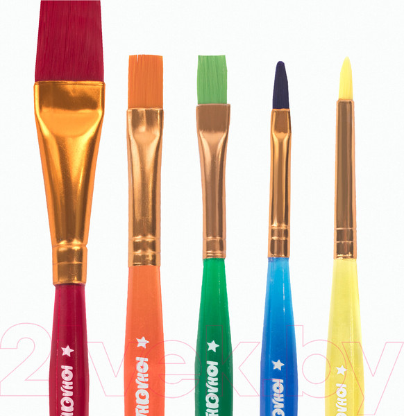 Изображение товара Набор кистей Юнландия Синтетика / 200889 (5шт)