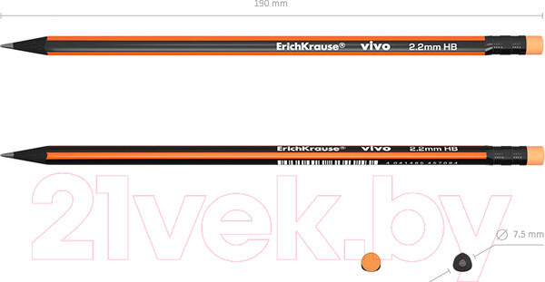 Изображение товара Простой карандаш Erich Krause Vivo / 45624