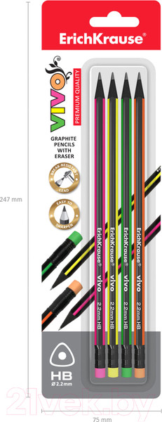 Изображение товара Простой карандаш Erich Krause Vivo / 45624