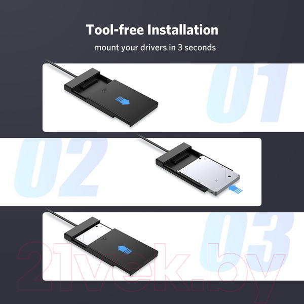 Изображение товара Бокс для жесткого диска Ugreen US221 / 30847 (черный)