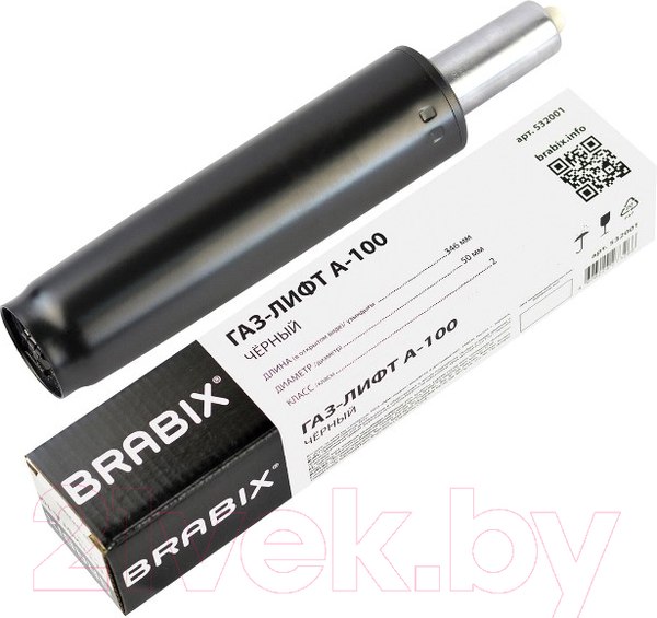 Изображение товара Газовый лифт мебельный Brabix A-100 346 d50 / 532001 (черный)