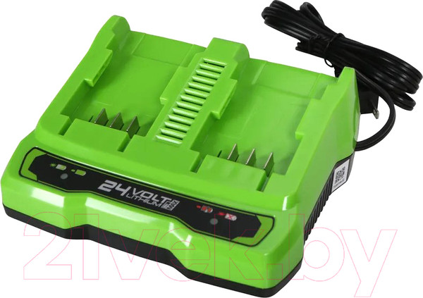 Изображение товара Зарядное устройство для электроинструмента Greenworks G24C 24V / 2931907 (для 2-х аккумуляторов)