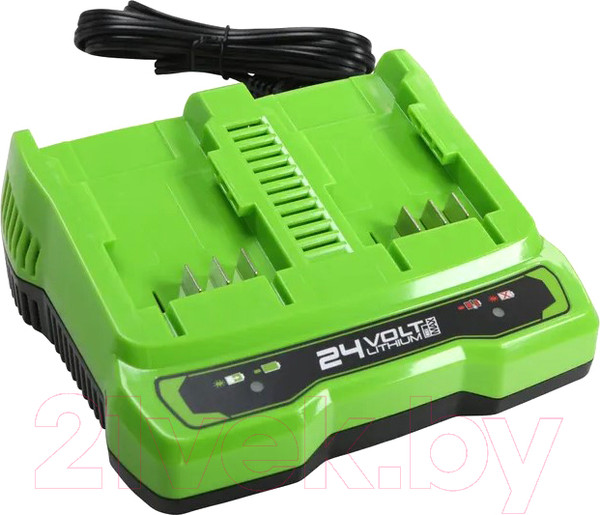Изображение товара Зарядное устройство для электроинструмента Greenworks G24C 24V / 2931907 (для 2-х аккумуляторов)