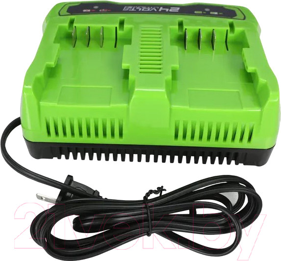 Изображение товара Зарядное устройство для электроинструмента Greenworks G24C 24V / 2931907 (для 2-х аккумуляторов)