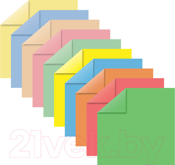 Изображение товара Набор цветной бумаги Остров Сокровищ Для оригами и аппликаций / 111947 (100л)