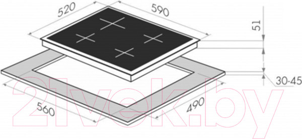 Изображение товара Газовая варочная панель Maunfeld EGHE.64.63CB.R/G