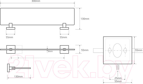 Изображение товара Полка для ванной Bemeta Beta 132122042