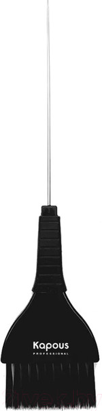 Изображение товара Кисть для окрашивания волос Kapous Прямая с металлическим хвостиком / 2437 (черный)