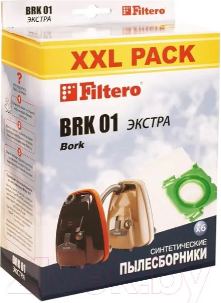 Изображение товара Комплект пылесборников для пылесоса Filtero Экстра BRK 01 (6шт)