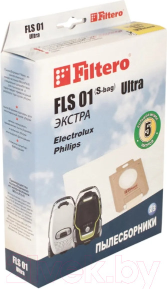 Комплект пылесборников для пылесоса Filtero Экстра Ultra FLS 01 S-bag (3шт) — фото 7