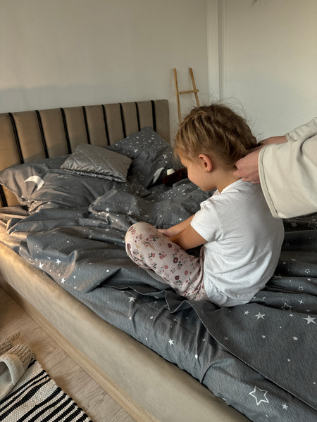 Изображение товара Комплект постельного белья Samsara Звездное небо на сером фоне 200-3