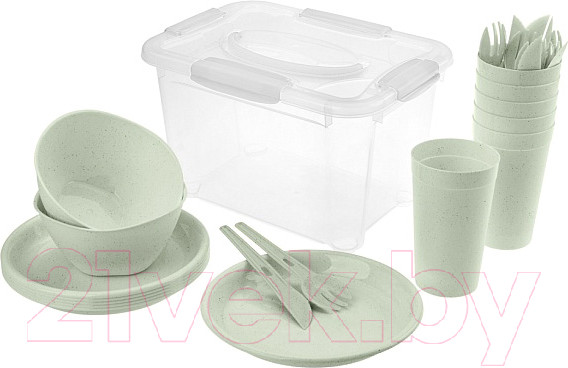 Изображение товара Набор пластиковой посуды Бытпласт Optimum / 4332676