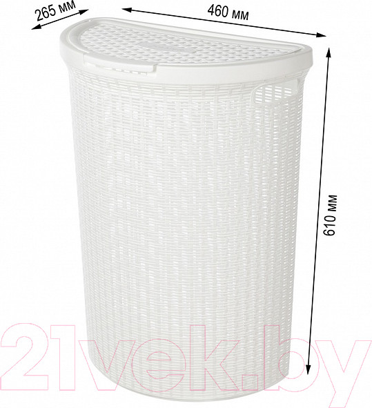 Изображение товара Корзина для белья Econova Eco Style / 431217616 (белый)