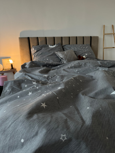 Изображение товара Пододеяльник Samsara Звездное небо на сером фоне 147По-3