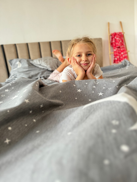 Изображение товара Пододеяльник Samsara Звездное небо на сером фоне 147По-3