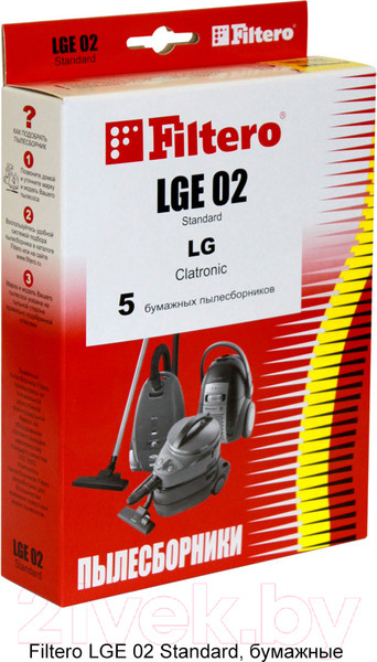 Изображение товара Комплект пылесборников для пылесоса Filtero Standard LGE 02 (5шт)