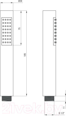 Изображение товара Лейка ручного душа Deante Round XNC16SLP1