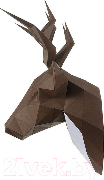 Изображение товара Объемная модель Paperraz Олень Петрович / PP-1OLP-BRW (коричневый)