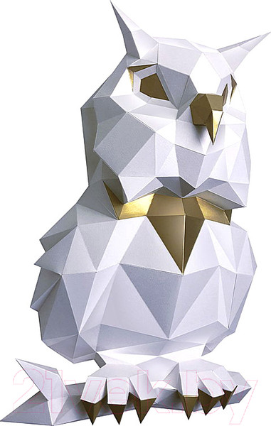 Изображение товара Объемная модель Paperraz Сова Пухля / PP-1SOV-2WG (белая)