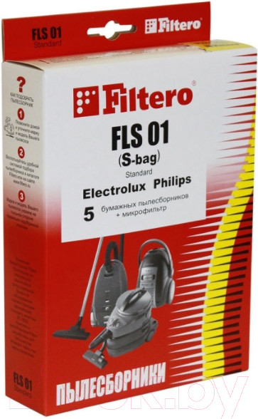 Изображение товара Комплект расходных материалов для пылесоса Filtero Standard FLS 01 S-bag (5шт)